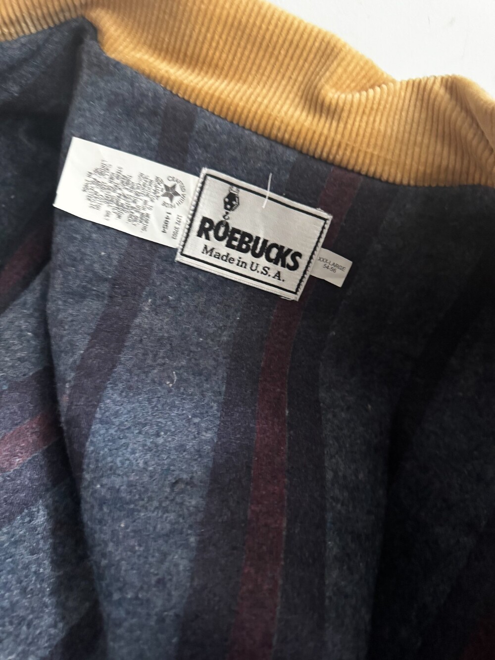 Roebucks Vintage Deadstock Dark Denim Wool LinedChore Jacket XXXL/54-56 - Picture 4 of 8